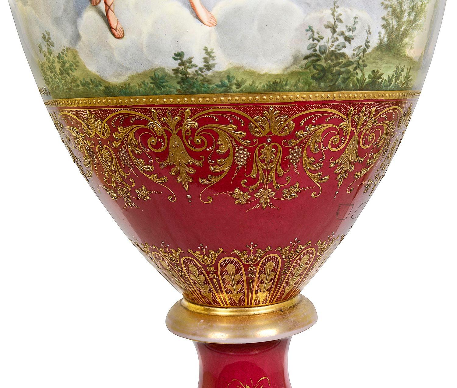 Grande vaso con coperchio classico di Vienna, 1890 circa in vendita 2