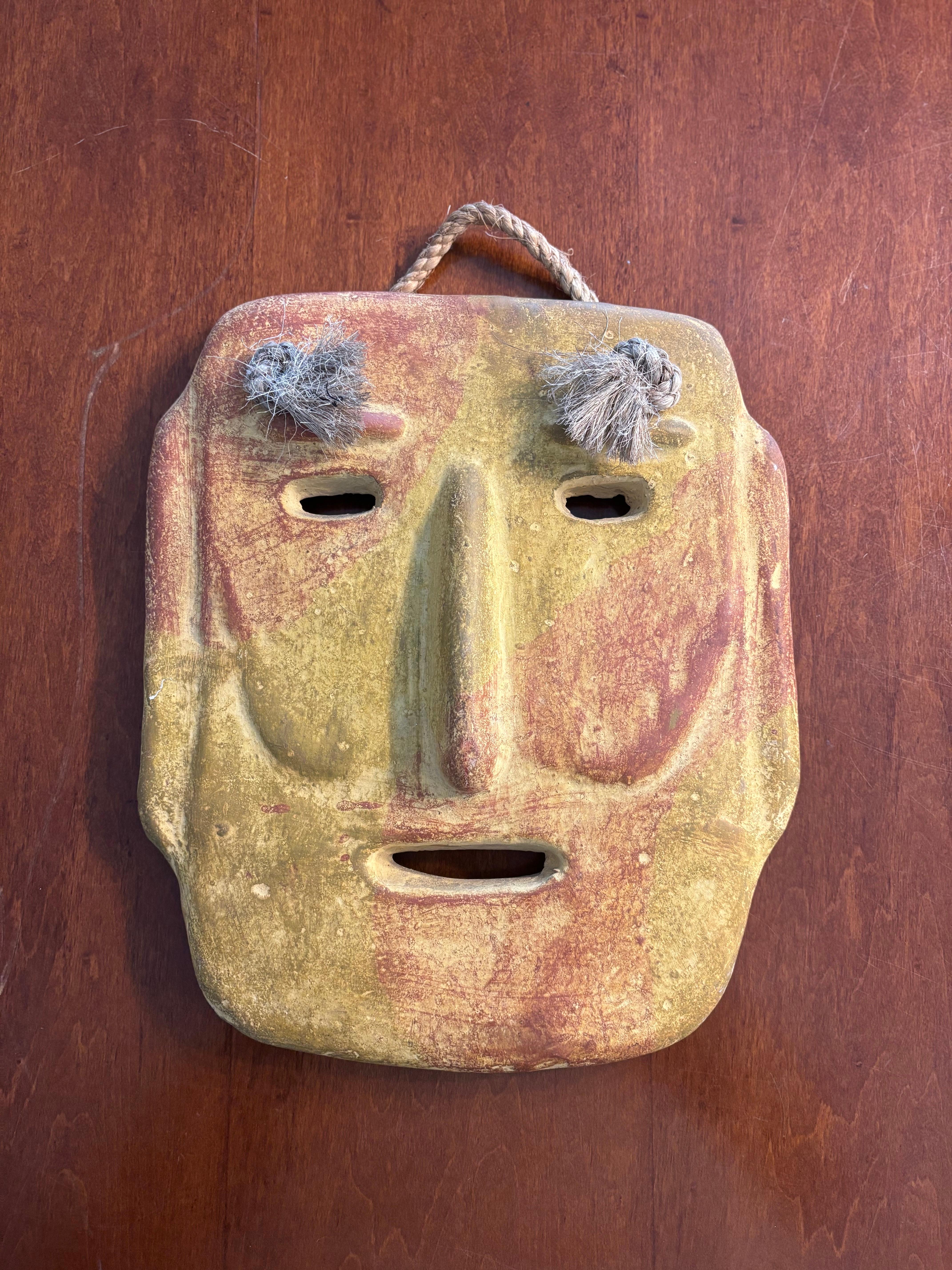 Mid-Century moderno Grande maschera d'argilla, 1960, Italia in vendita