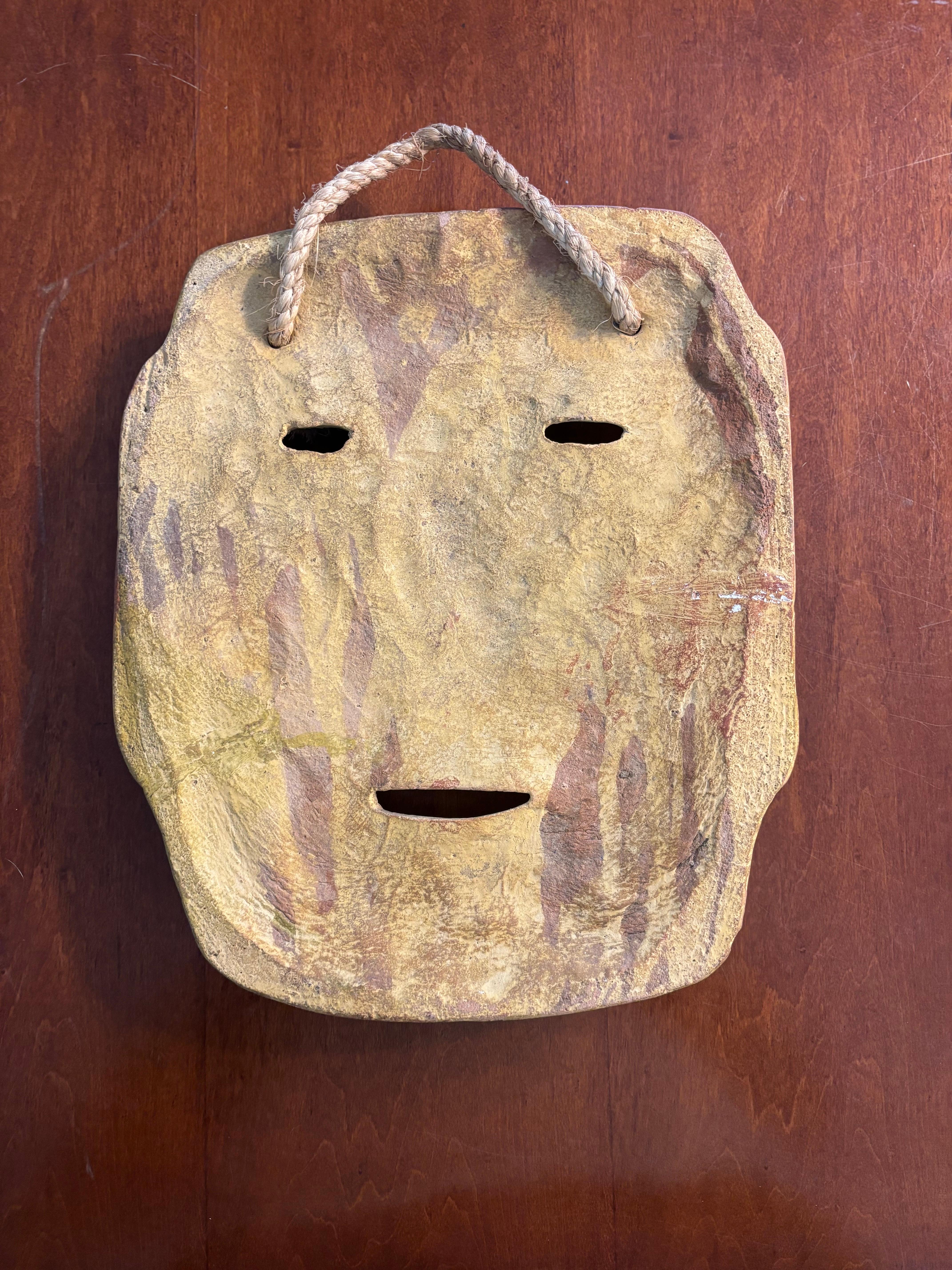 Grande maschera d'argilla, 1960, Italia In condizioni buone in vendita a Boynton Beach, FL