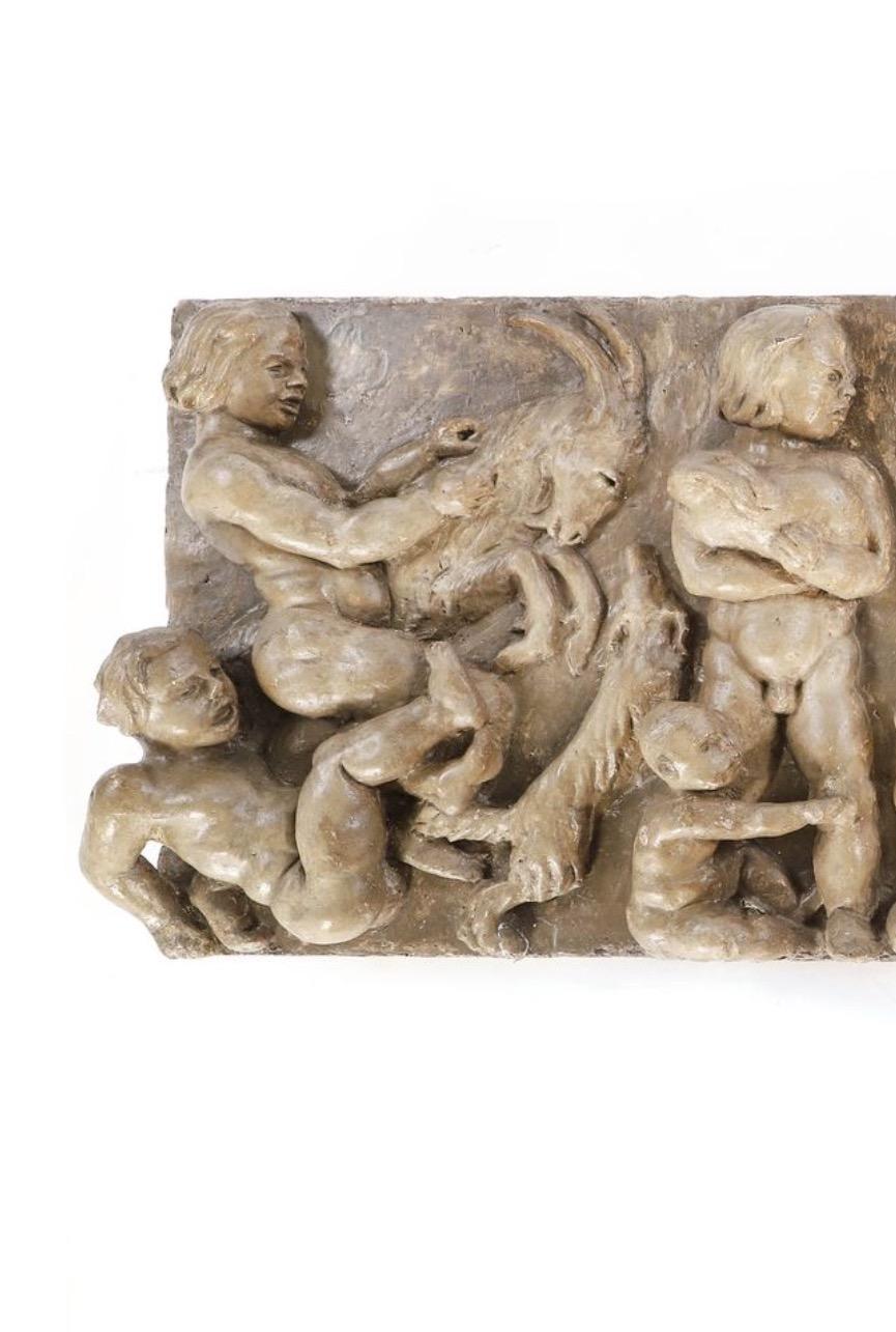 Classical Greek Large clay wall-relief - France, 1930-1940 For Sale