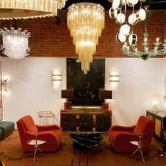 Lampadario a incasso in vetro di Murano trasparente e oro a più livelli, Italia, alto 60 pollici