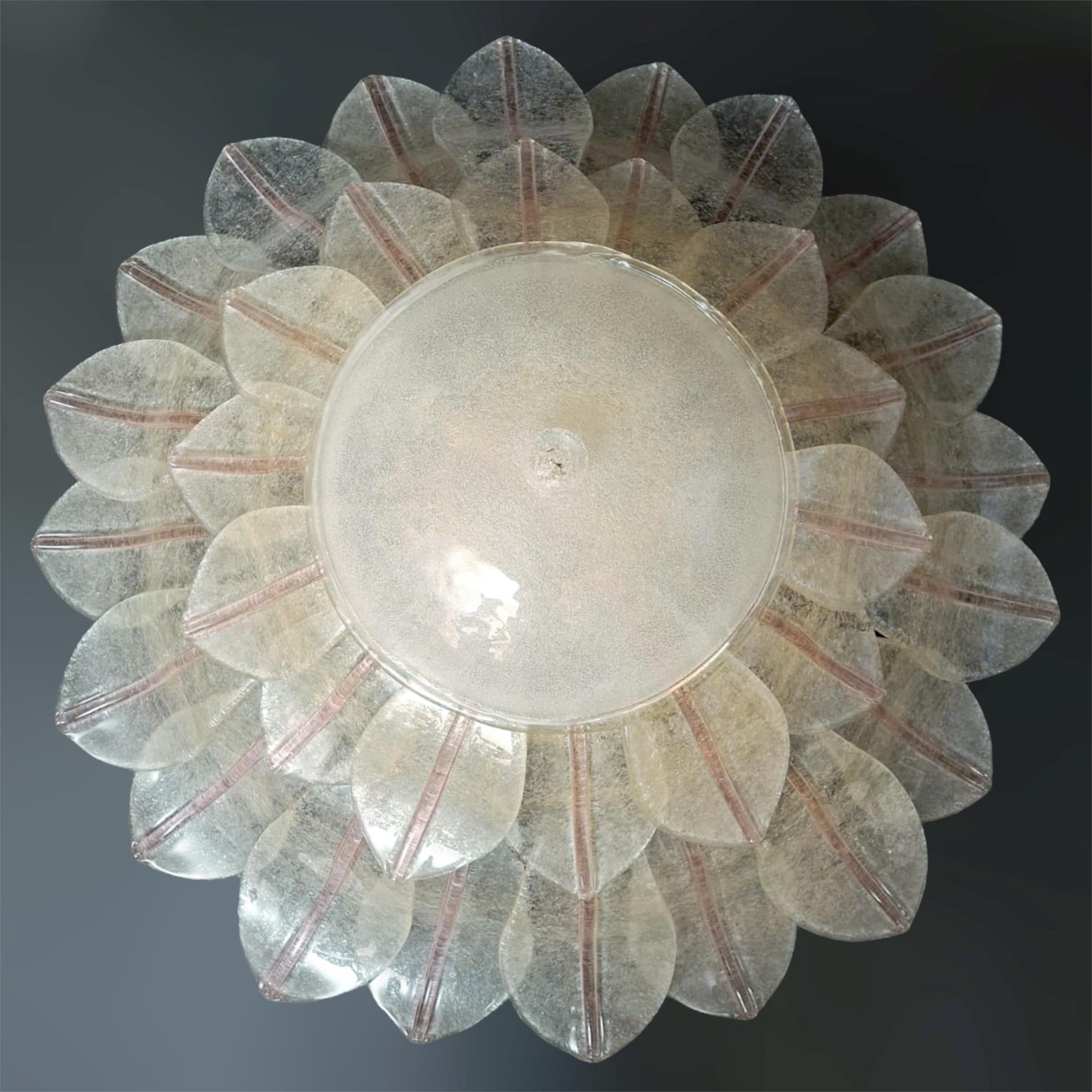 Graniglia Murano de color rosa y transparente, grande y empotrable Italiano en venta
