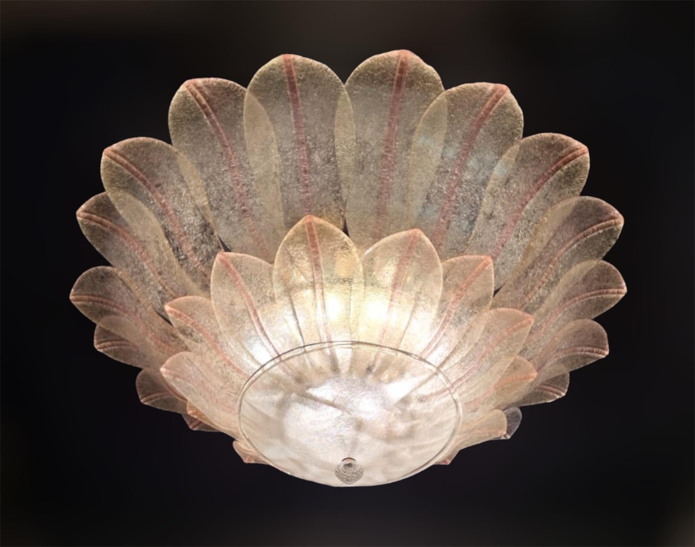 Graniglia Murano de color rosa y transparente, grande y empotrable en venta 1