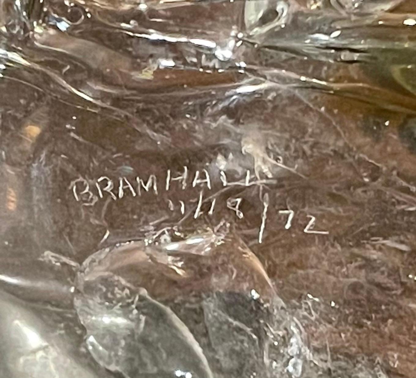 Vaso a forma di orbita in vetro artistico trasparente di Peter Bramhall in vendita 4