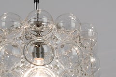 Large Clear Bubble Glass Pendant by Helena Tynell for Limburg, Germany, 1970s