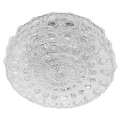 Large Clear Bubble Glass Wall Lamp / Flush Mount by Helena Tynell, 1960s Limburg