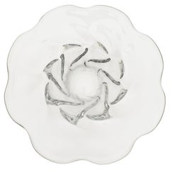 Große Schale aus klarem Kristallglas Daum France Eleganter Vintage-Kunstglas Tafelaufsatz