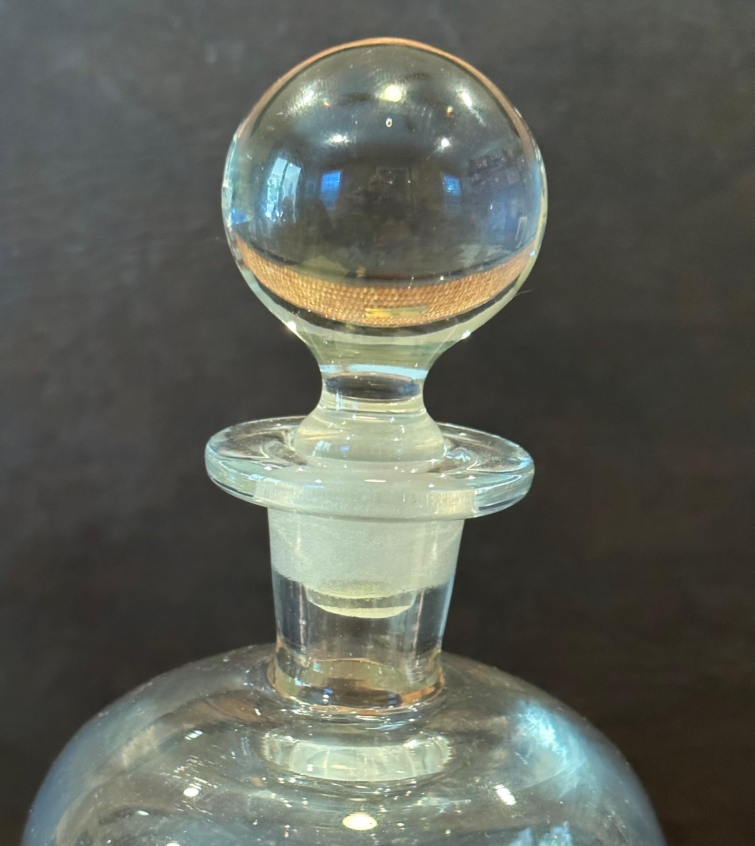 Large Clear Glass Elsinore Kluk-Kluk Decanter by Holmegaard For Sale 1