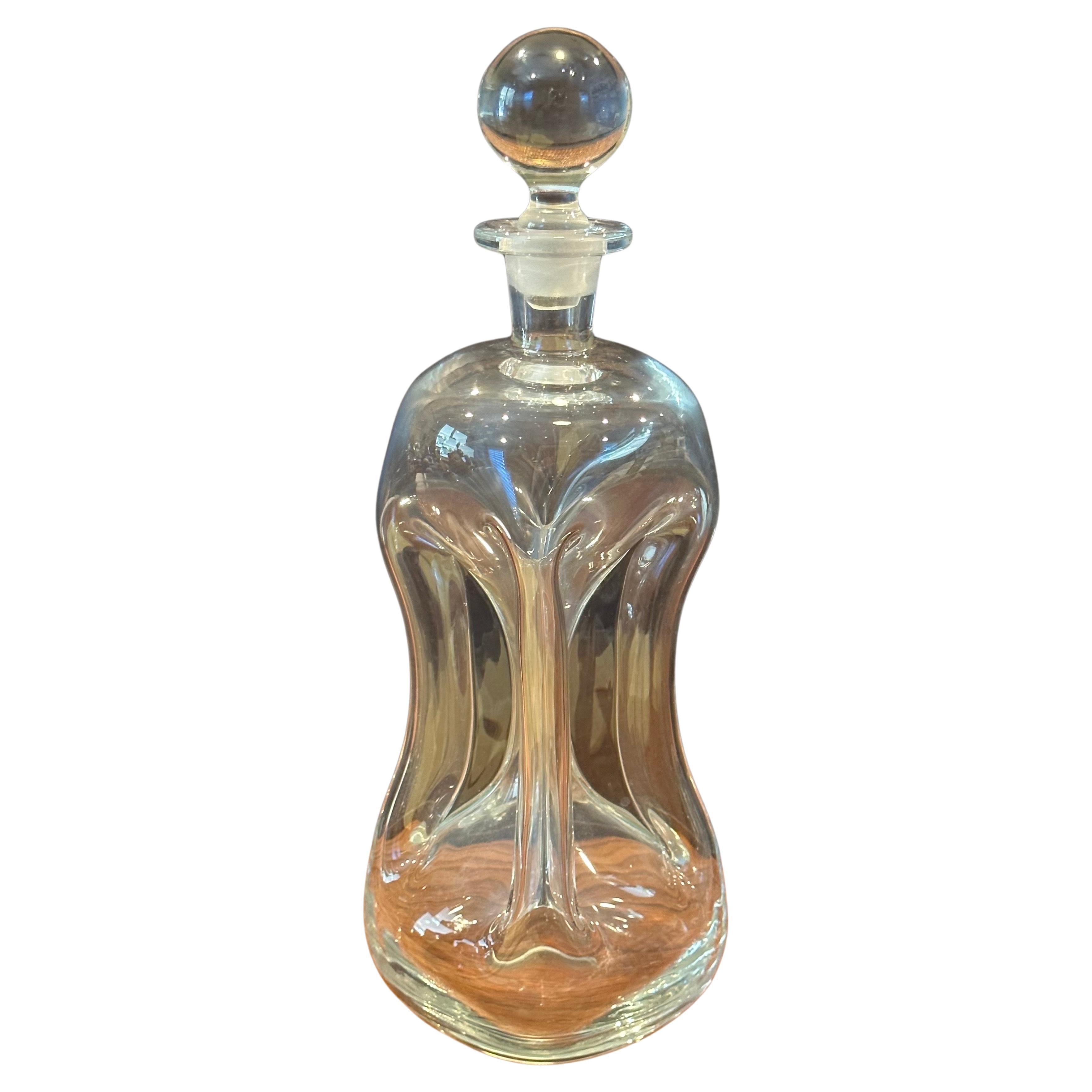 Large Clear Glass Elsinore Kluk-Kluk Decanter by Holmegaard For Sale 3