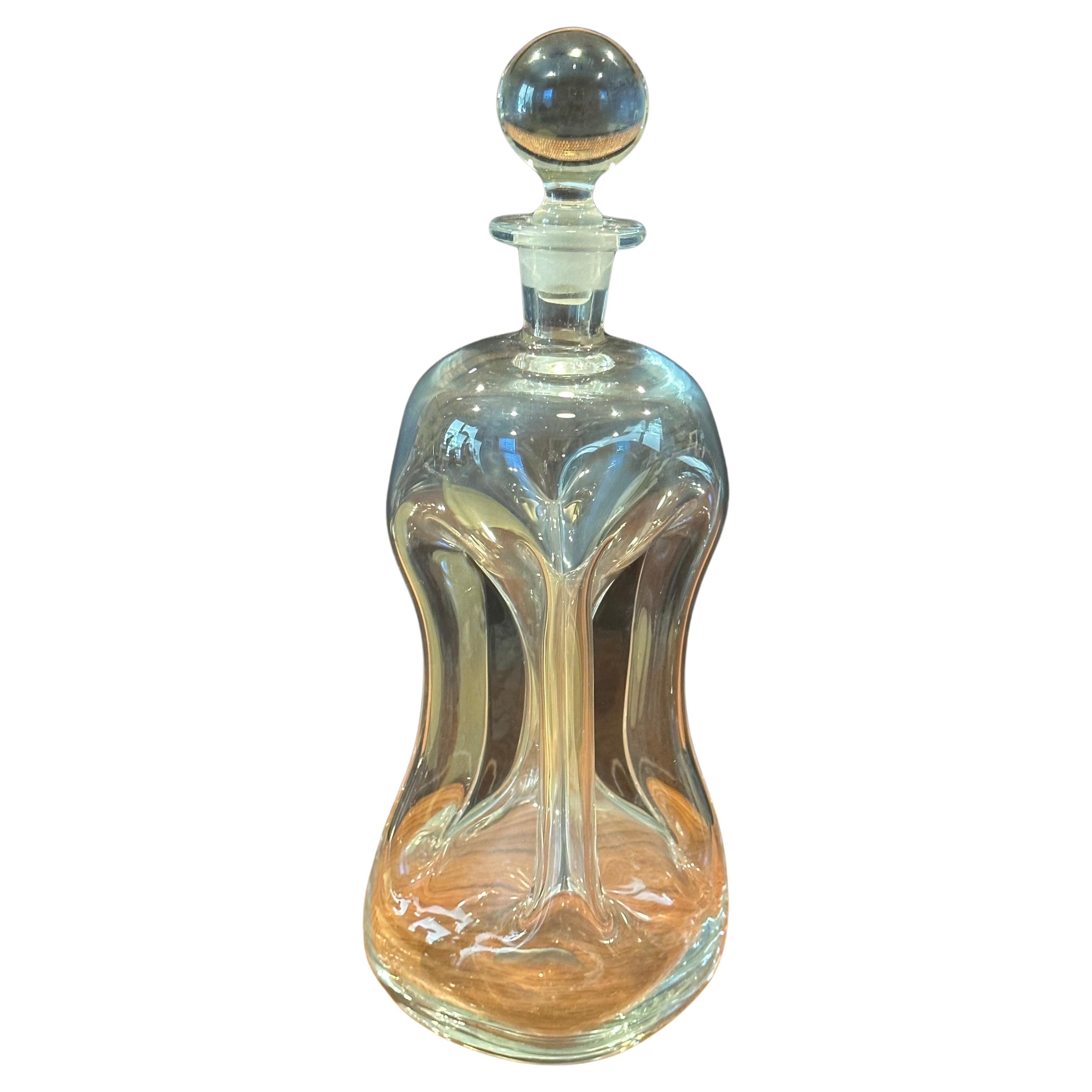 Large Clear Glass Elsinore Kluk-Kluk Decanter by Holmegaard For Sale