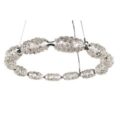 Large Clear Glass Ice Bracelet by Studio Bel Vetro