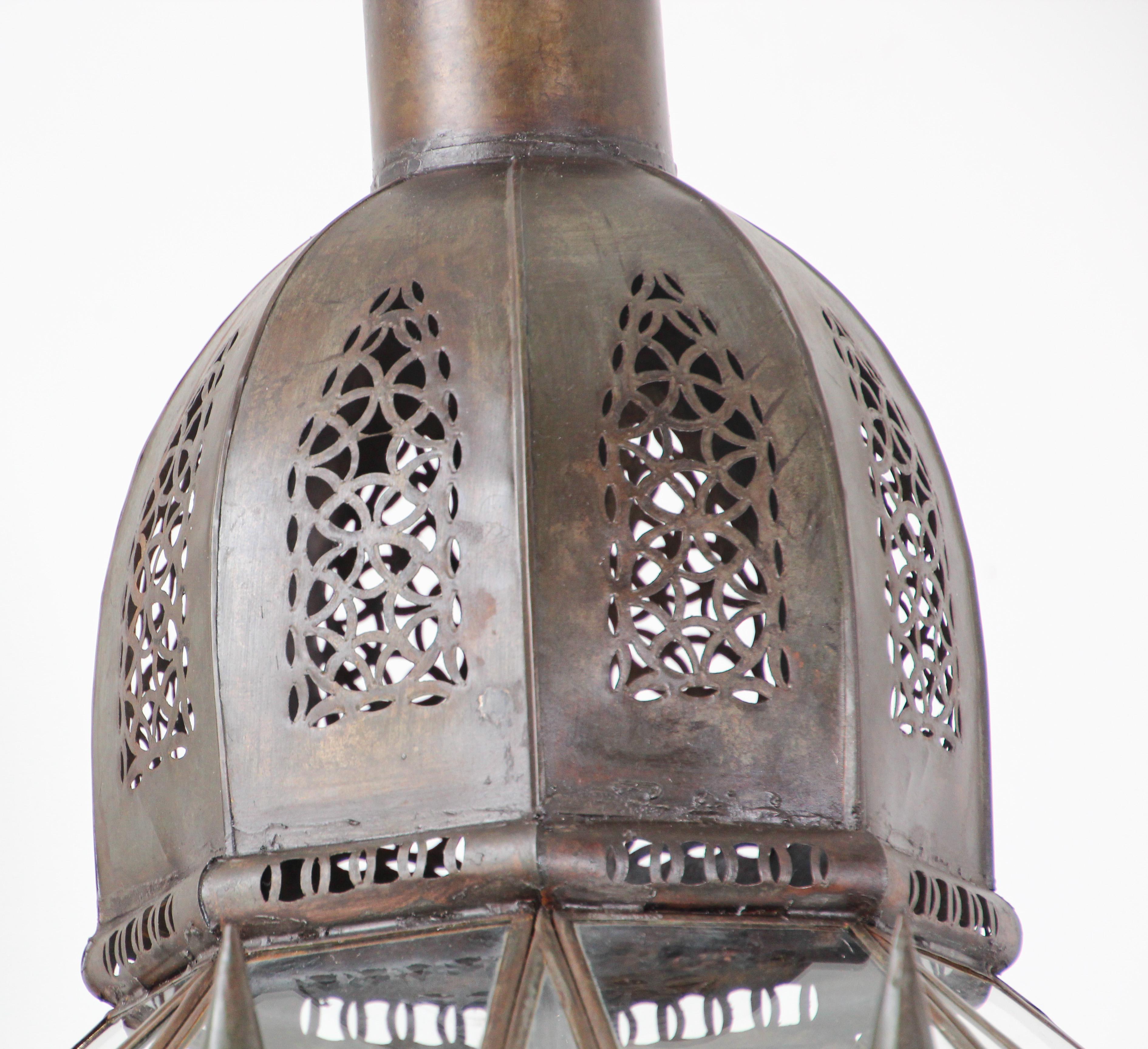 Large Clear Glass Moorish Mamounia Pendant Chandelier, Clear Glass For Sale 2