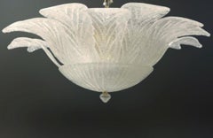 Large Clear Graniglia Murano Flush Mount