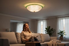 Lámpara de techo de cristal de Murano, Italia, años 70