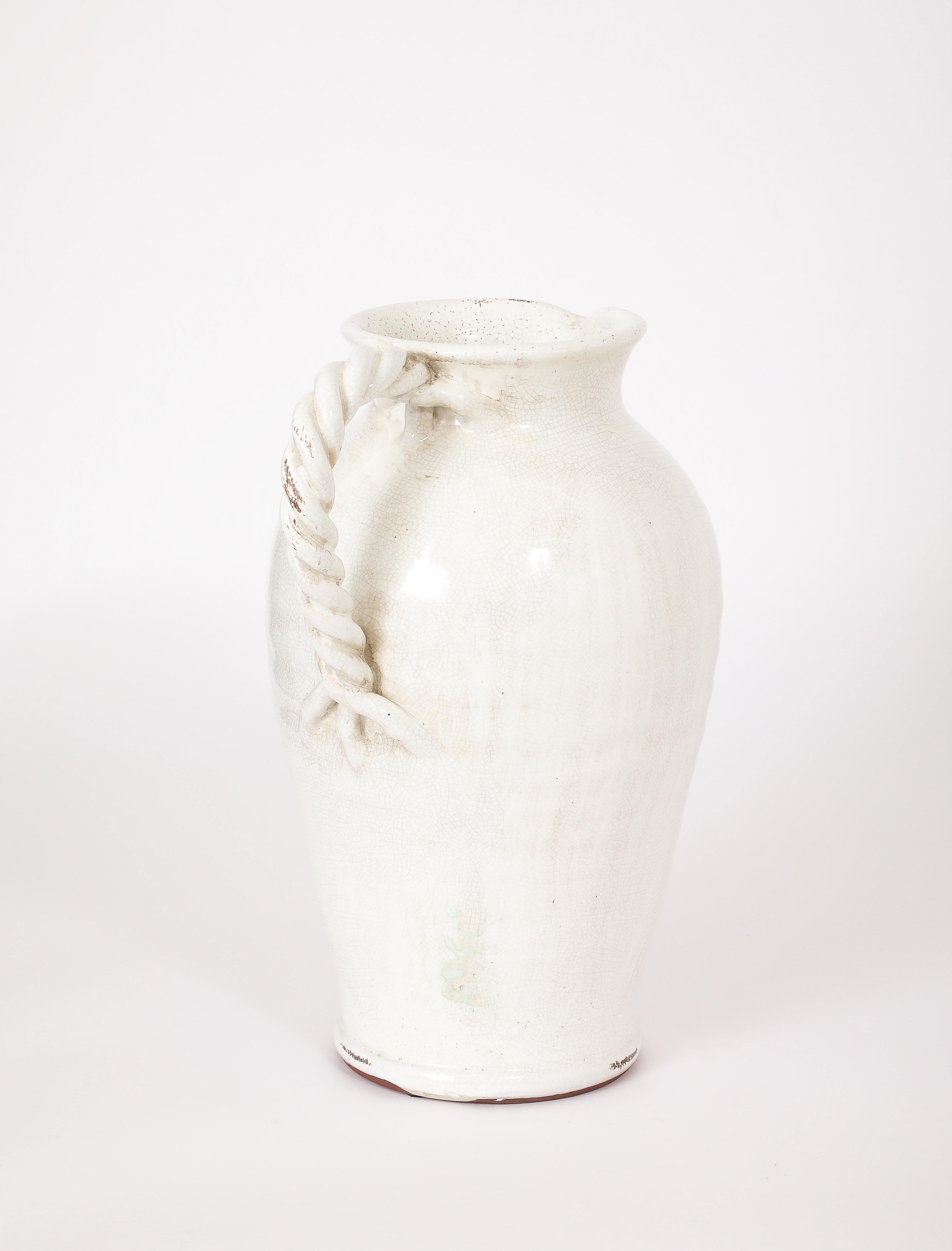 Large Clement Massier Pitcher, France 1920's For Sale 3