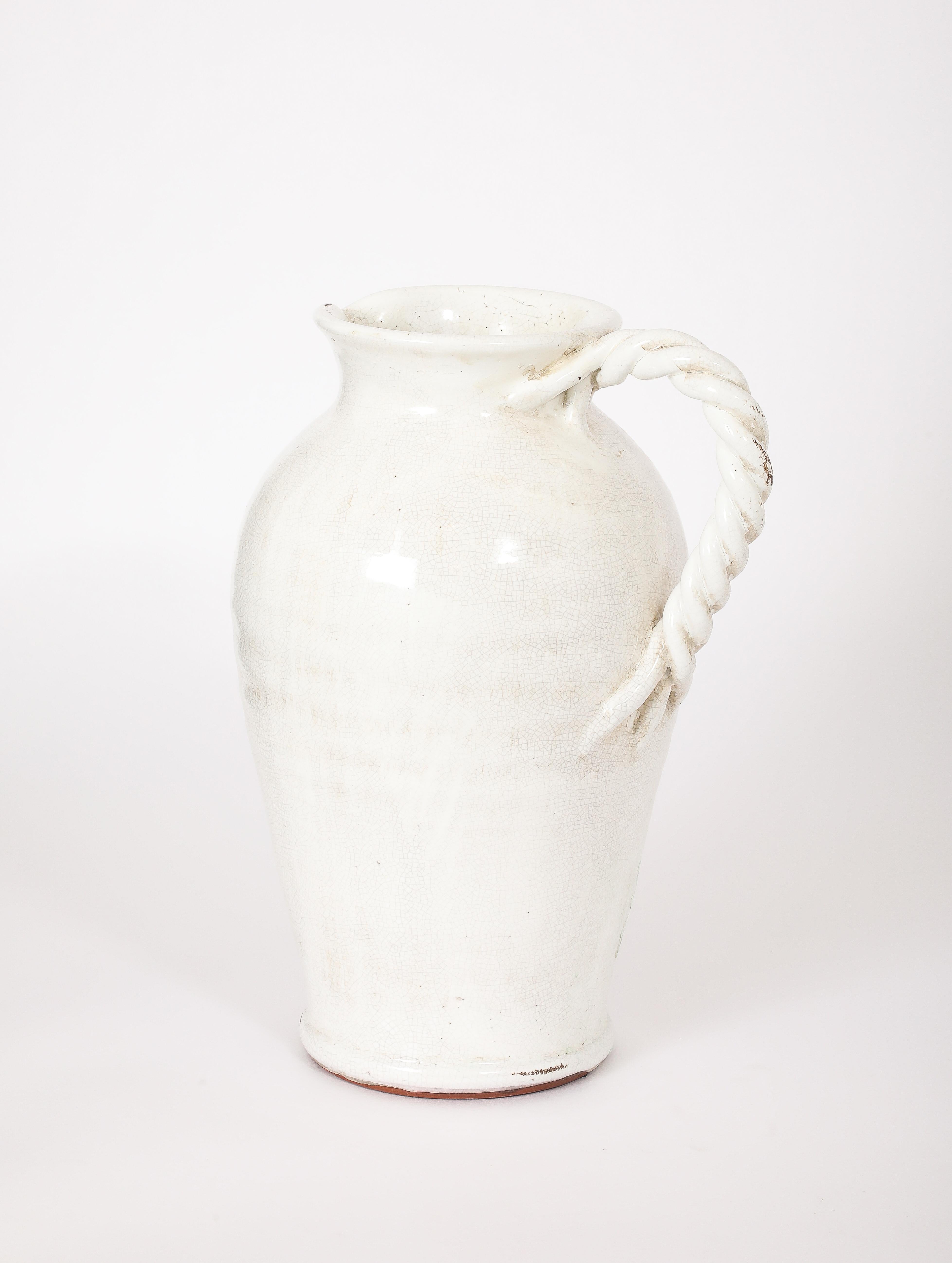 Large Clement Massier Pitcher, France 1920's For Sale 5