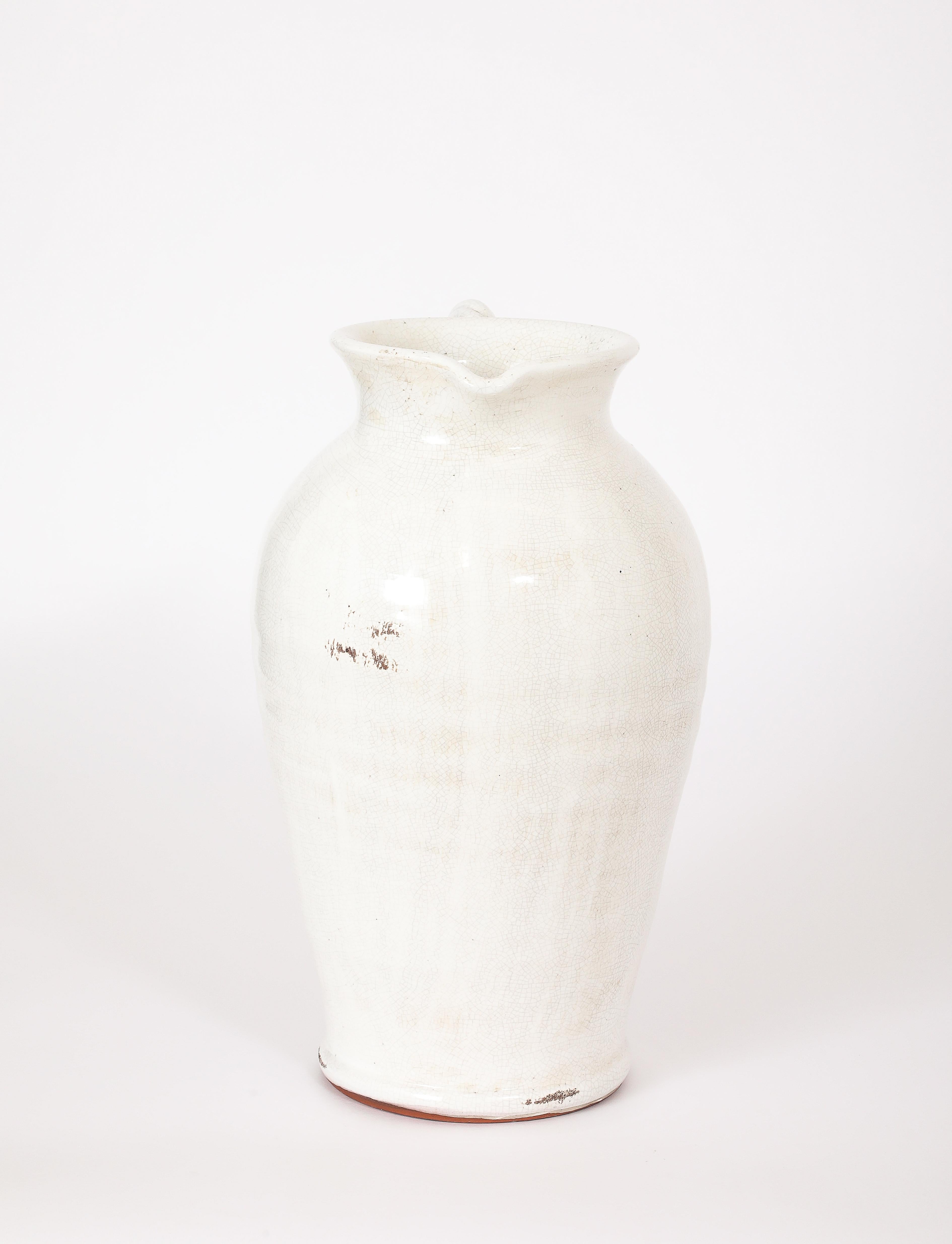 Large Clement Massier Pitcher, France 1920's In Good Condition For Sale In New York, NY