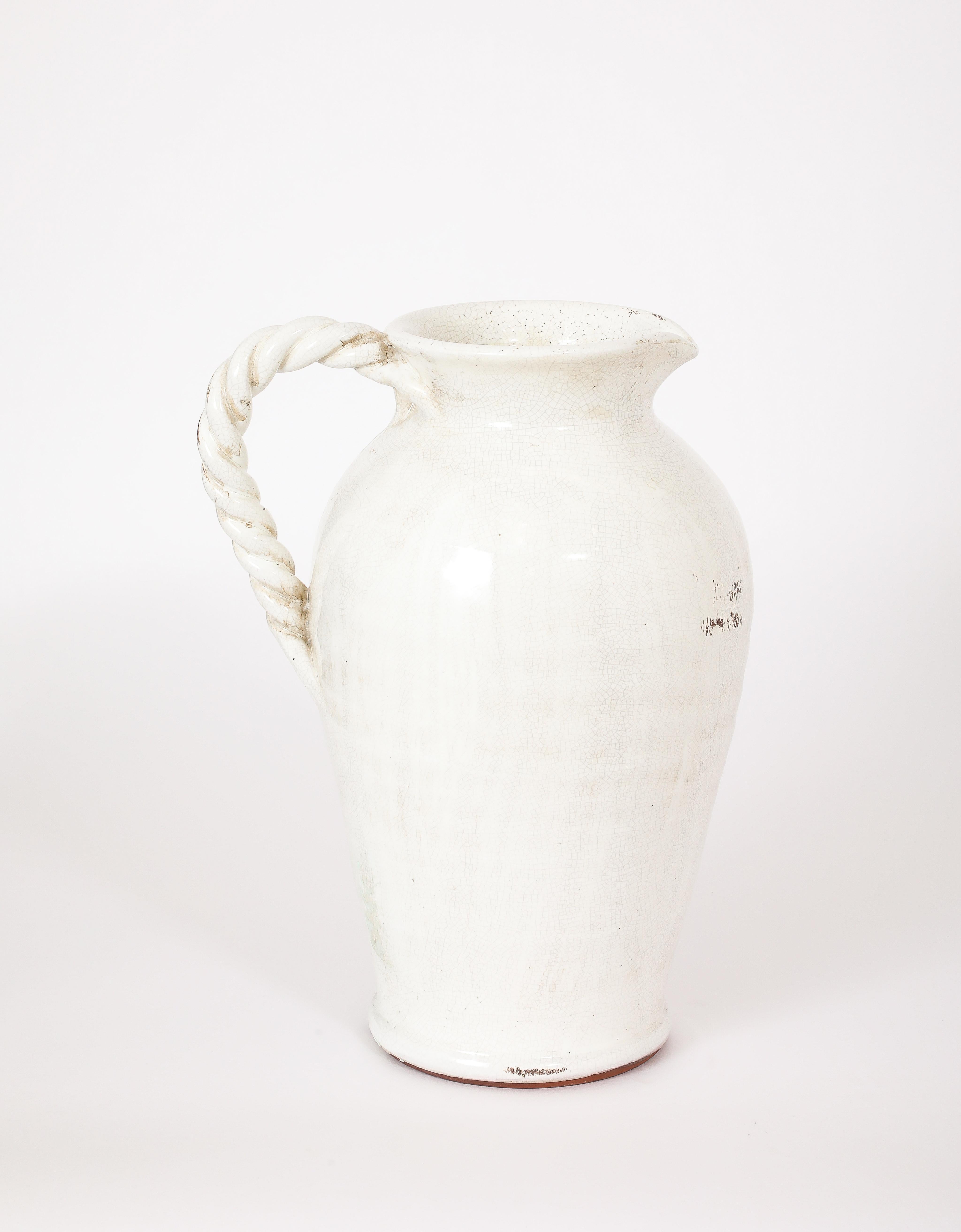 Large Clement Massier Pitcher, France 1920's For Sale 1