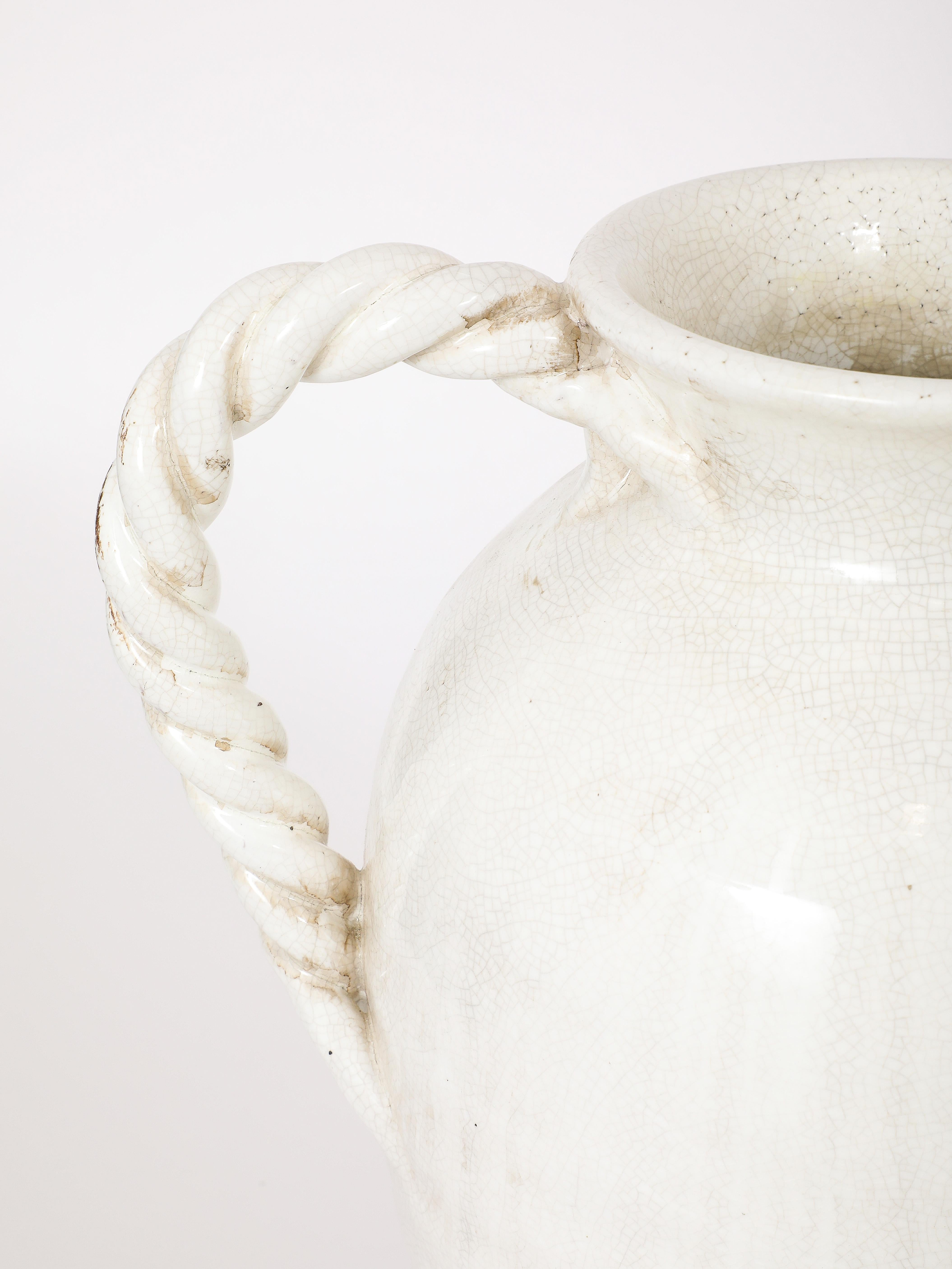 Large Clement Massier Pitcher, France 1920's For Sale 2