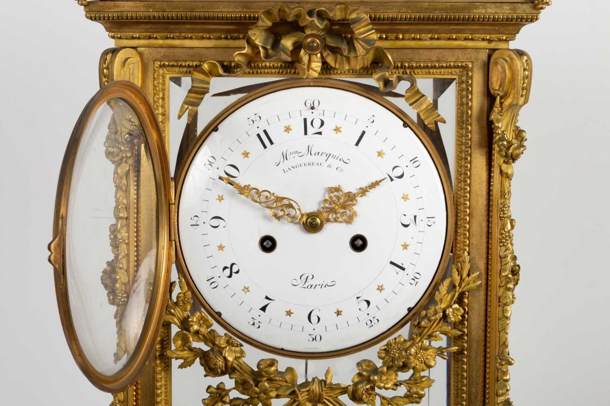 European Large Clock, Louis XVI Style, 19th Century