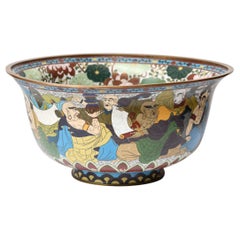 Large Cloisonné Enameled Chinese, Early 20th Century Bowl