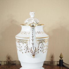 Large Coalport London Shape Coffee Pot with Rich Gilding, C. 1805