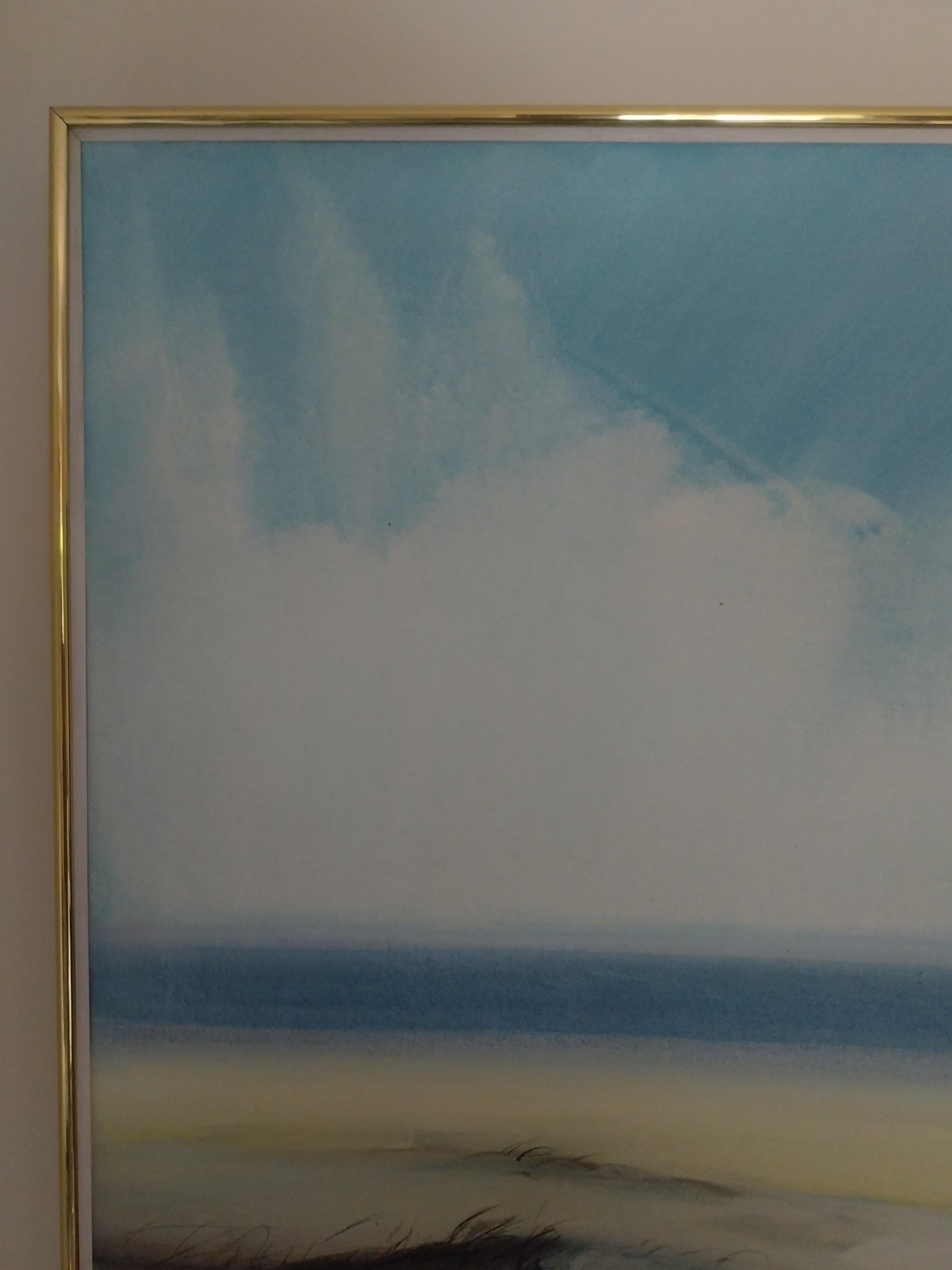 Frühling Küstenlinie Strand Malerei 
Ein Original-Kunstwerk von Neil Murison Circa 1950 