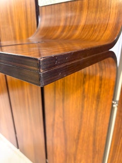 Grand porte-manteau avec miroir et console, Italie, années 1960