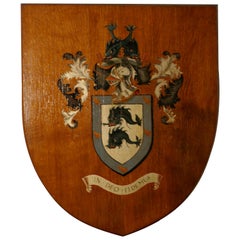 Large Coat of Arms of Brighton Oak Wall Plaque / Shield