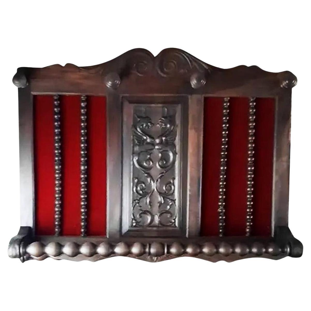 Large Coat Rack Spanish Renaissance Revival Hat -Chenut and Velvet