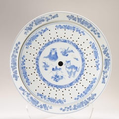 Large Cobalt Blue Serving Hot Water charger Chinese porcelain Arch of Noah