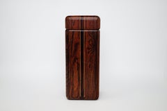 Grande boîte à couvercle en palissandre cocobolo signée Don Shoemaker pour Senal S.A