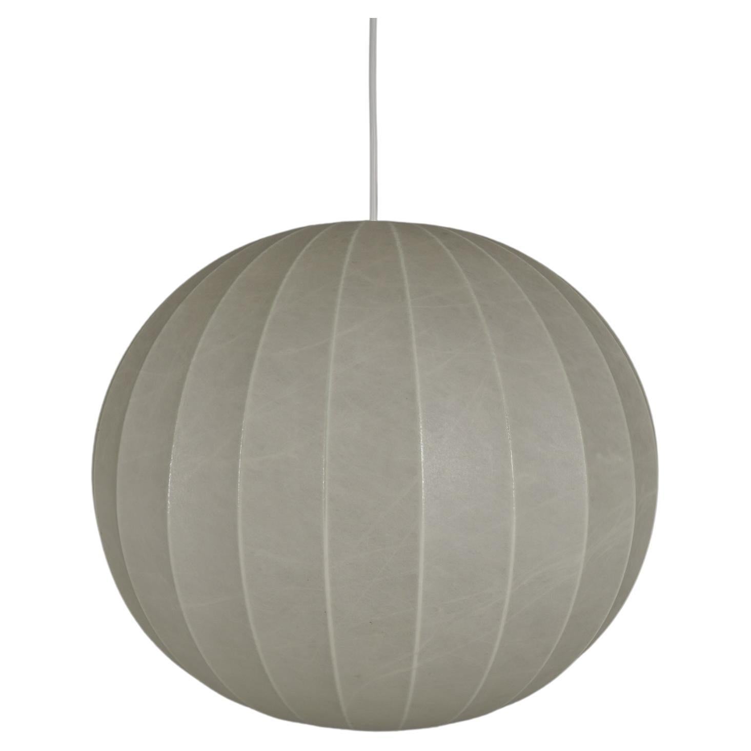 Large Cocoon Ball Hanging Lamp, 1960s Italy
