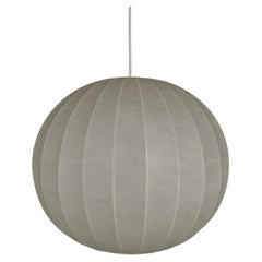 Large Cocoon Ball Hanging Lamp, 1960s Italy