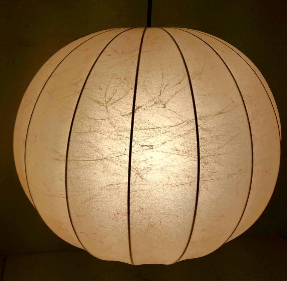 Fait main Grand pendentif boule de cocon par Achille & Pier Giacomo Castiglioni pour Flos, années 1960 en vente