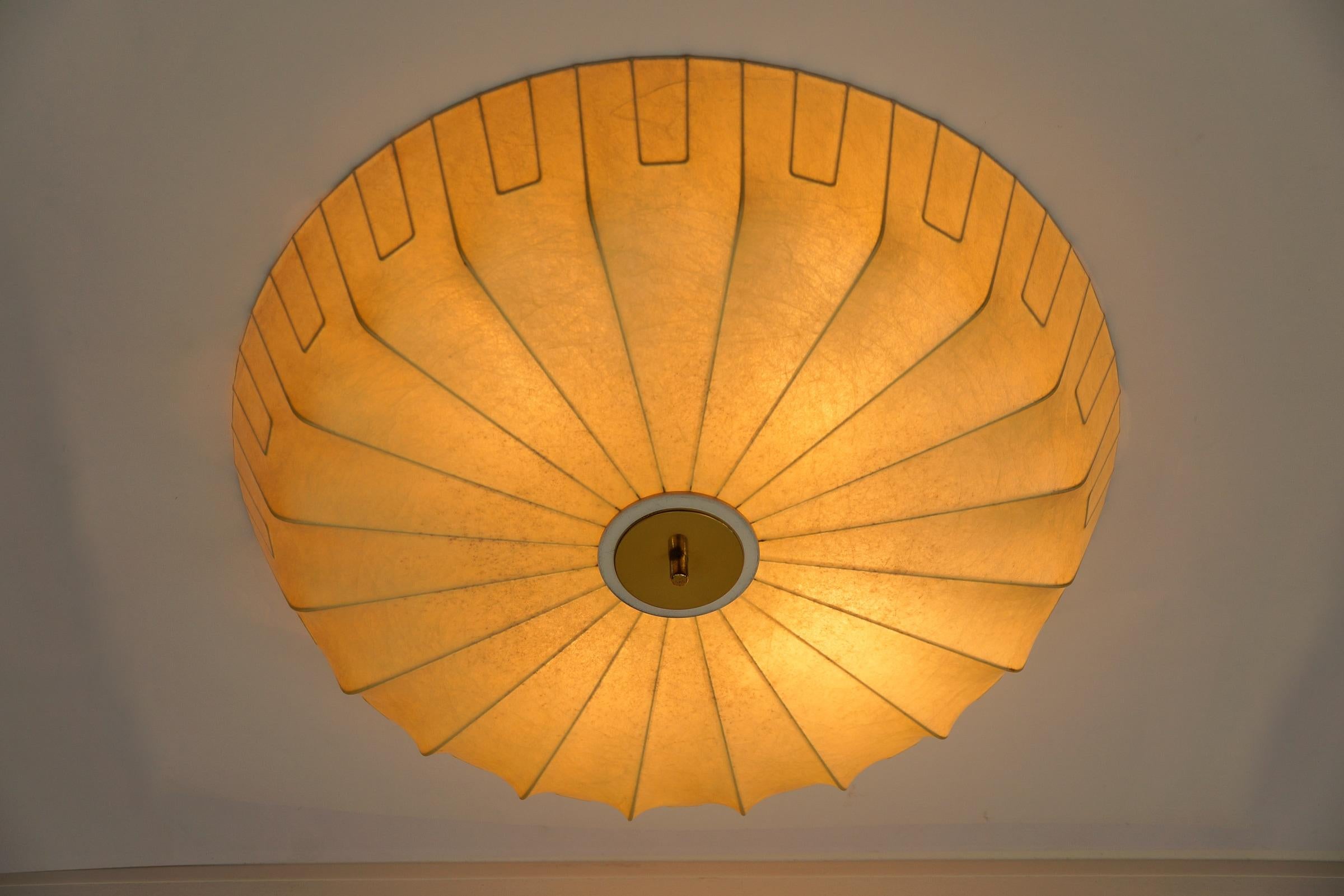Mid-20th Century Large Cocoon ceiling light by Friedel Wauer for GOLDKANT, 1960s For Sale