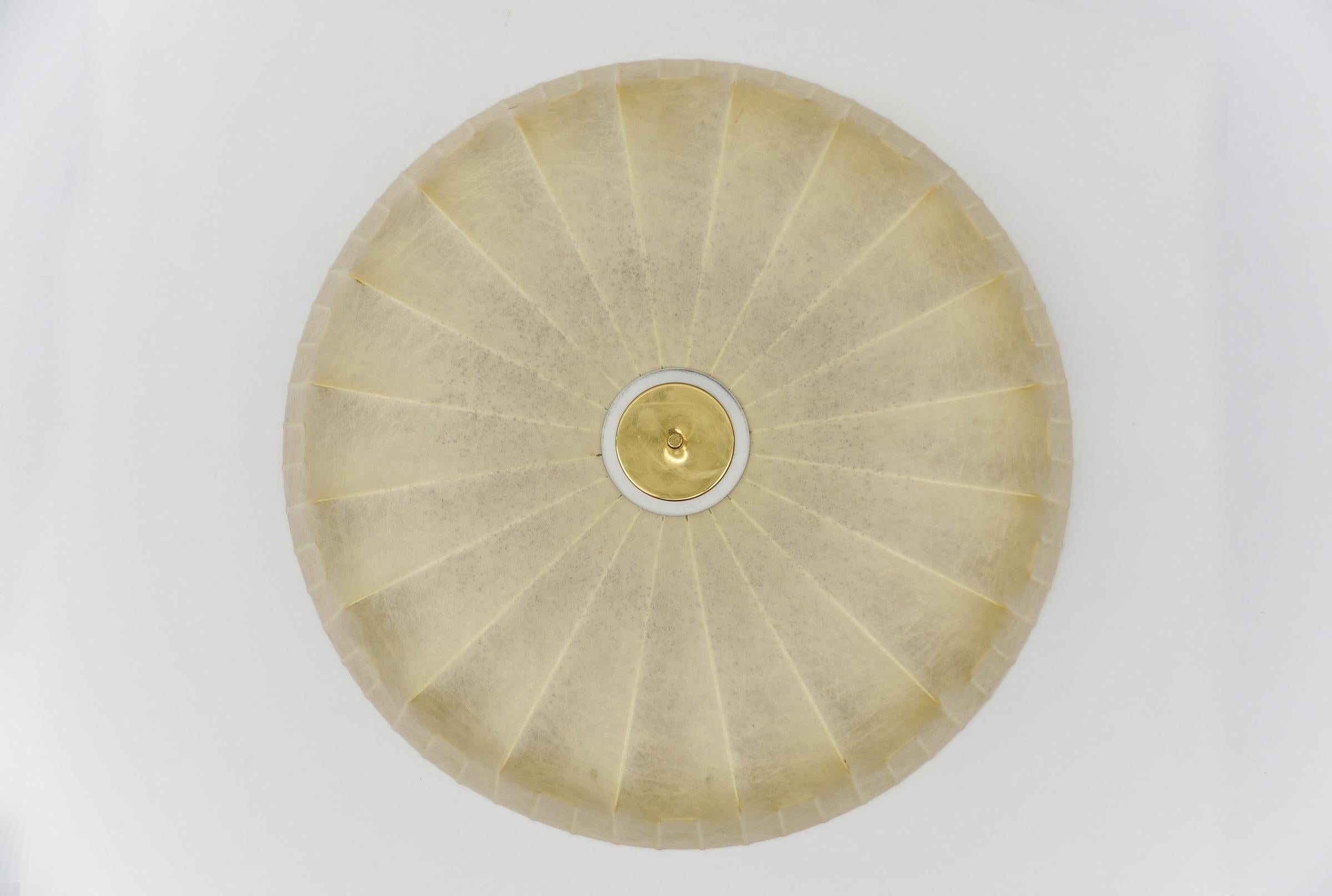 Metal Large Cocoon ceiling light by Friedel Wauer for GOLDKANT, 1960s For Sale