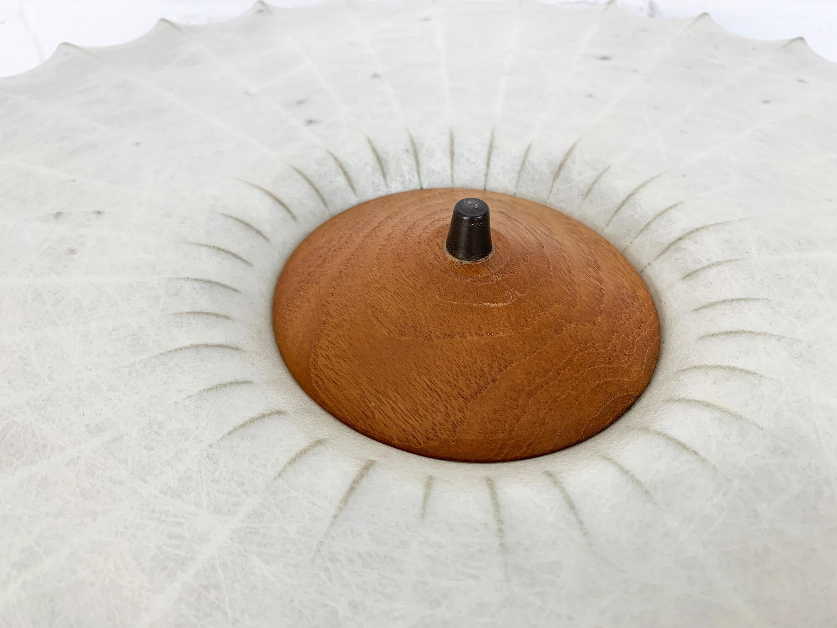 Large Cocoon Flush ceiling light, Friedel Wauer for Goldkant Leuchten, 1960s 3