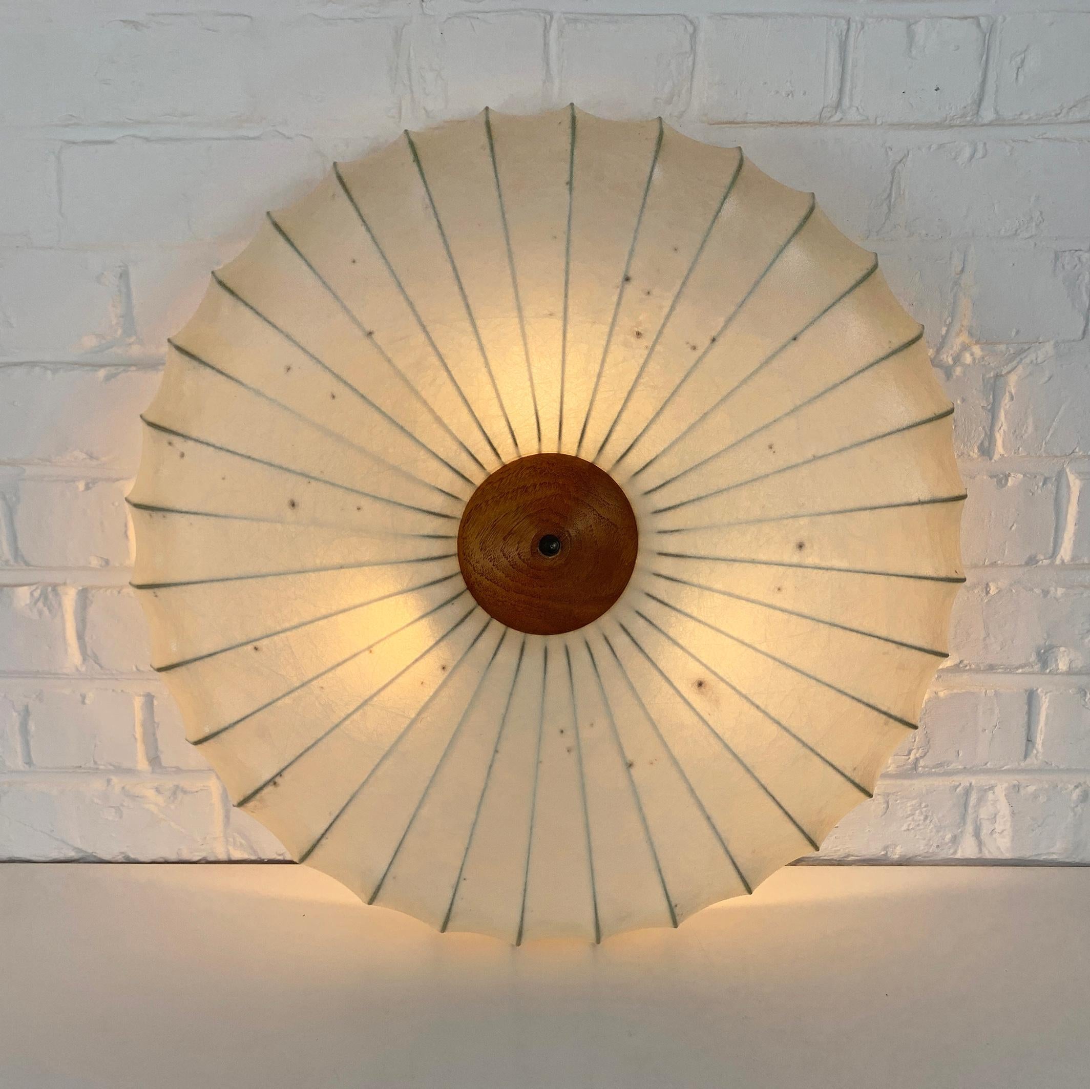Large Cocoon Flush ceiling light, Friedel Wauer for Goldkant Leuchten, 1960s 5