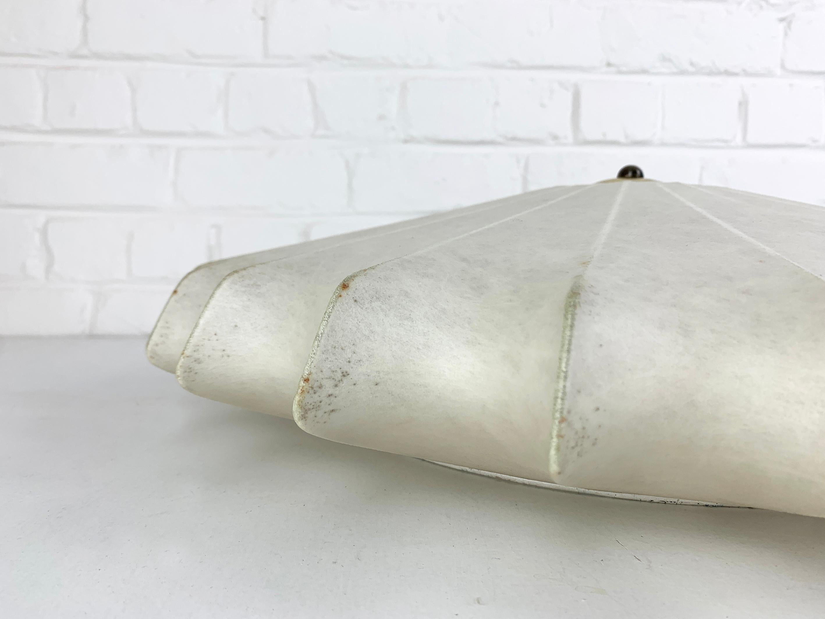 Large Cocoon Flush ceiling light, Friedel Wauer for Goldkant Leuchten, 1960s 9