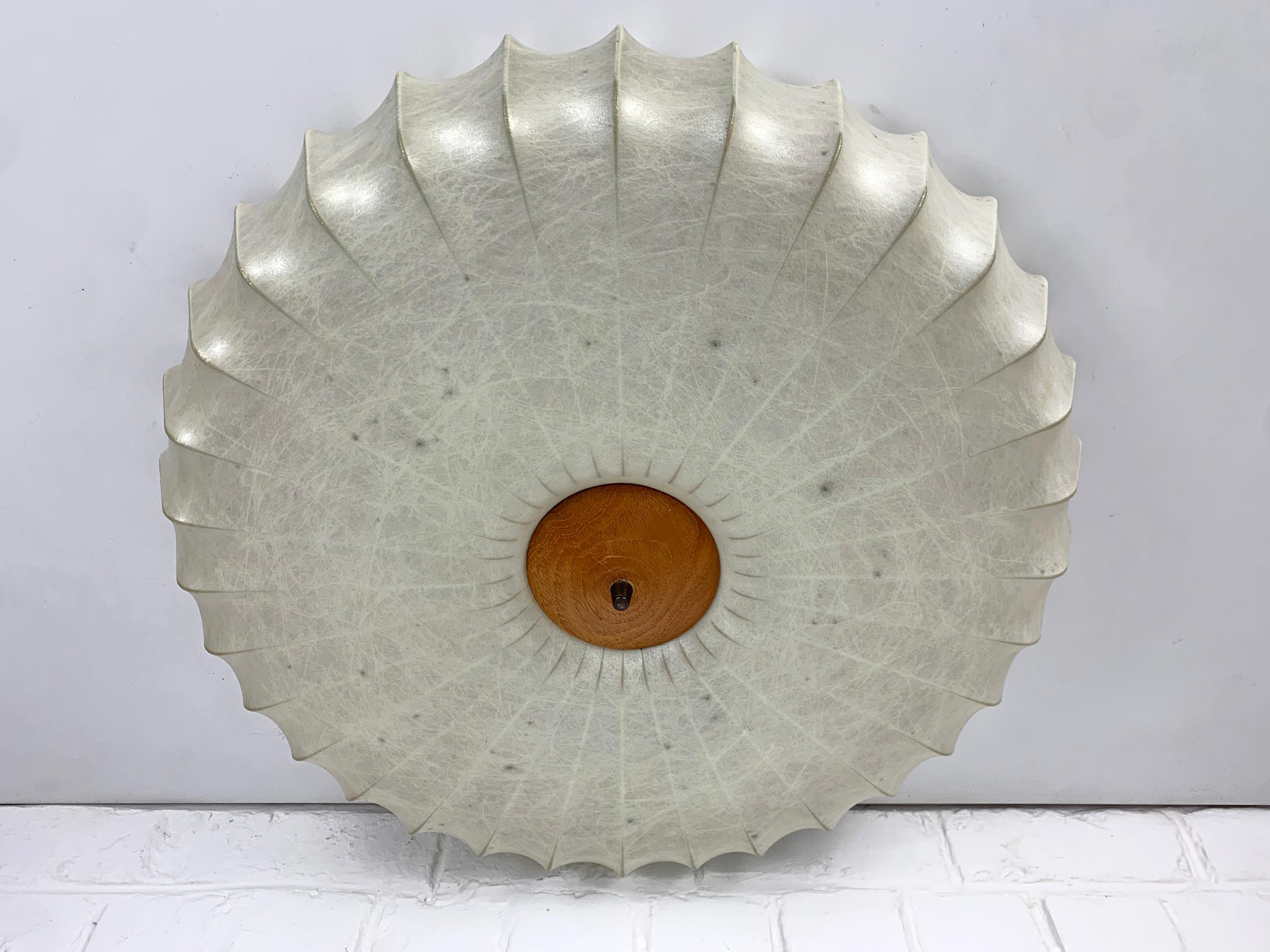 Large Cocoon Flush ceiling light, Friedel Wauer for Goldkant Leuchten, 1960s In Good Condition In Vorst, BE