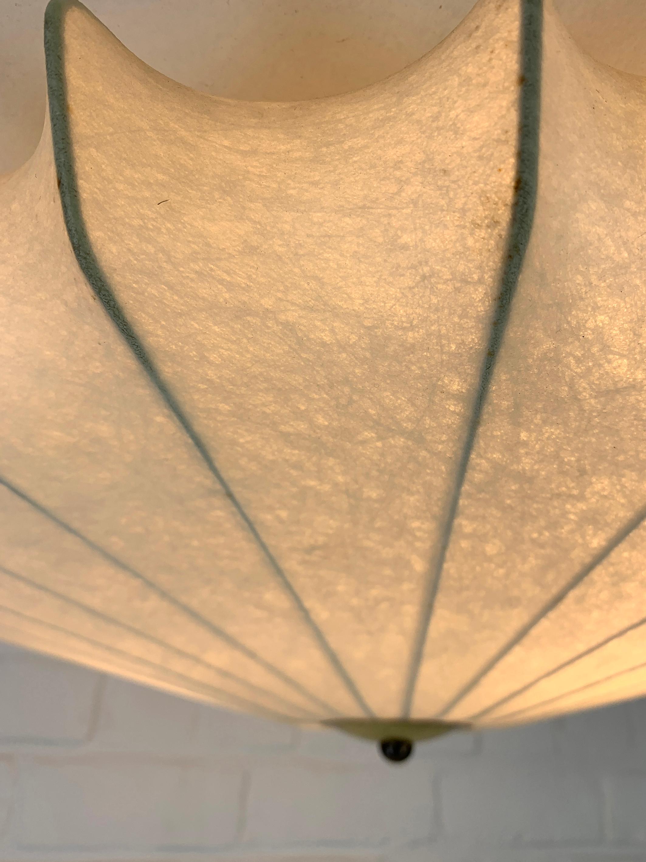 Steel Large Cocoon Flush ceiling light, Friedel Wauer for Goldkant Leuchten, 1960s