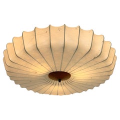 Large Cocoon Flush ceiling light, Friedel Wauer for Goldkant Leuchten, 1960s