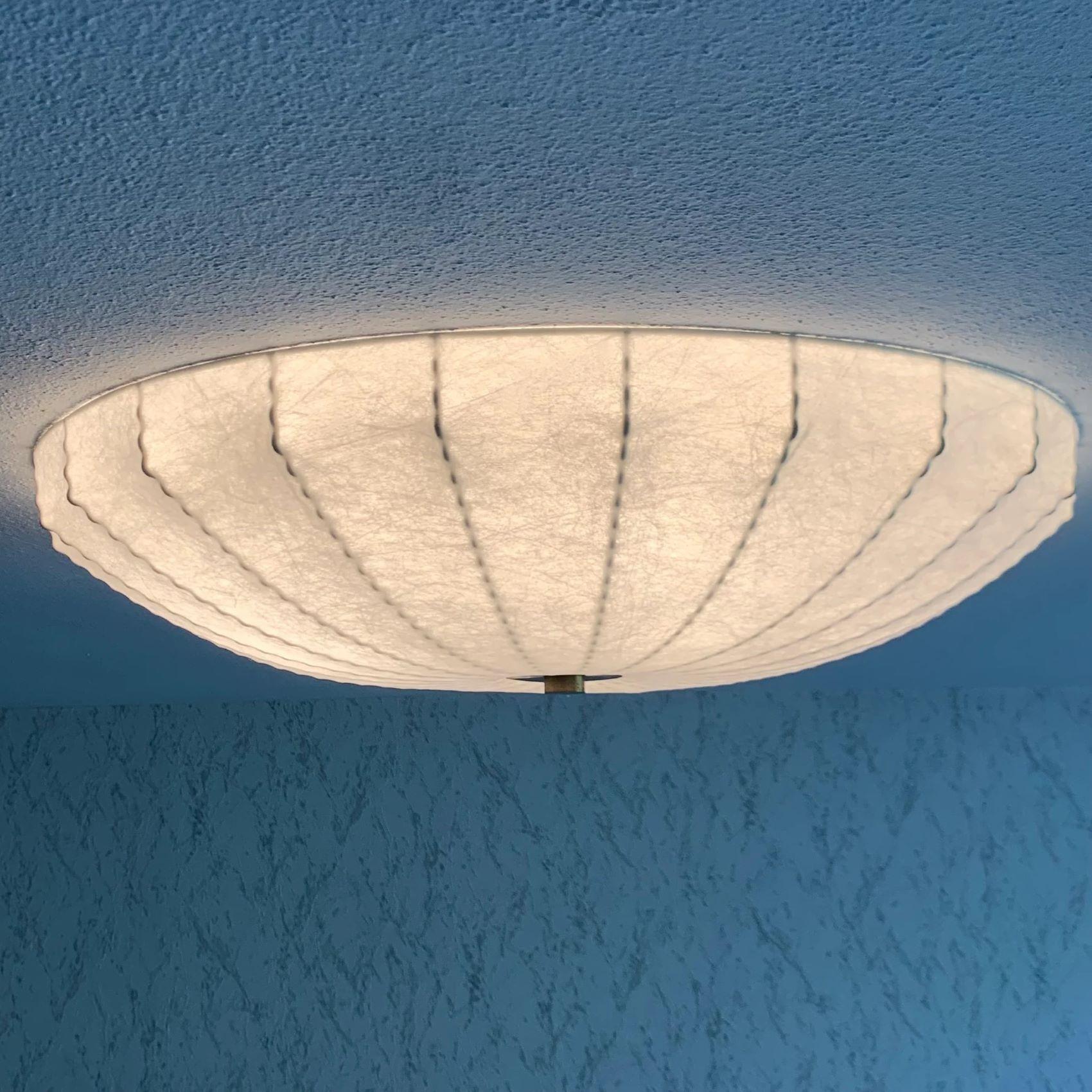 20ième siècle Large Cocoon Flush Mountains by Friedel Wauer for Goldkant, Castiglioni, Flos Style en vente