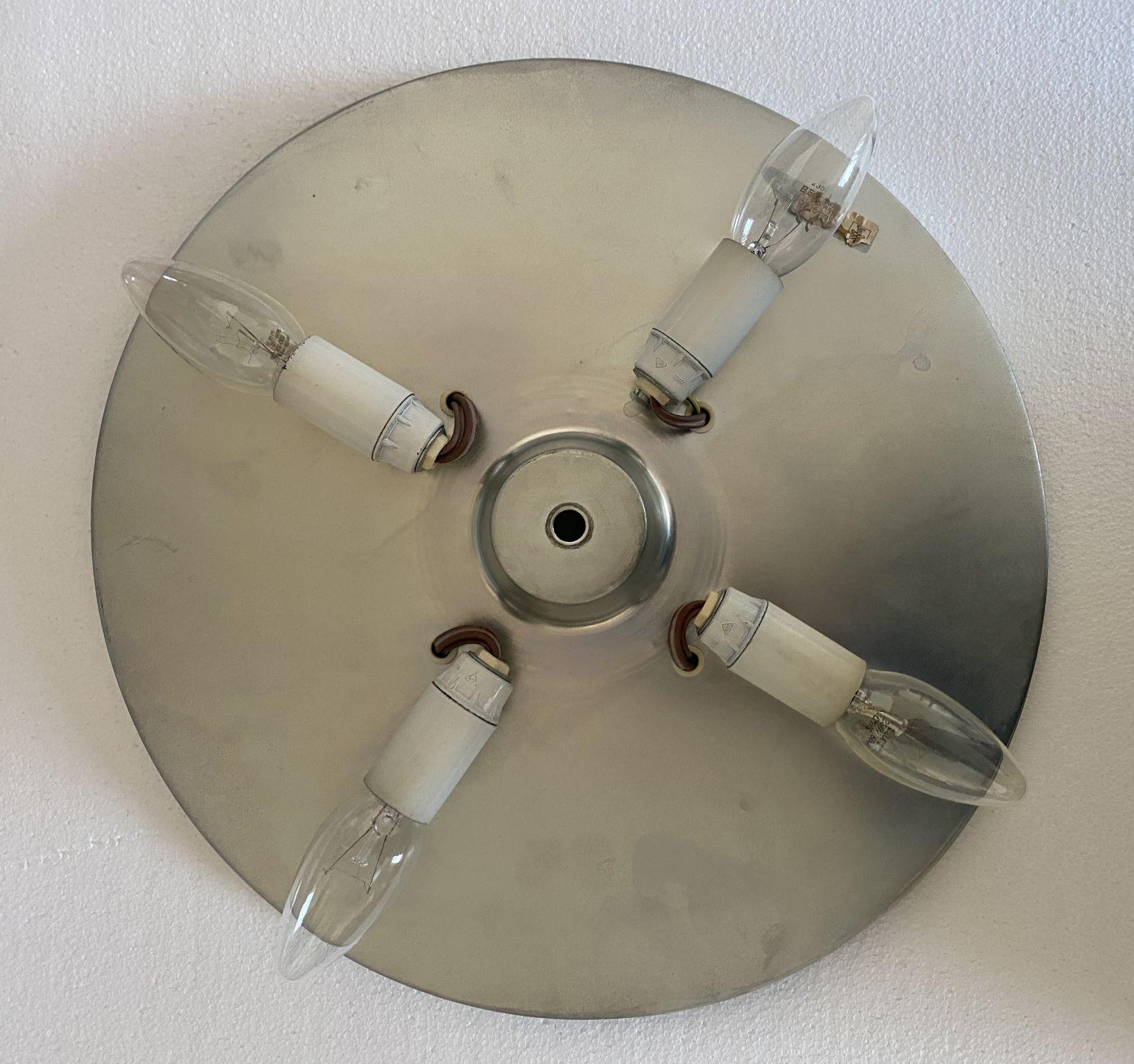 Large Cocoon Flush Mount Goldkant Ceiling Light Castiglioni, Flos Style, 1960s For Sale 3