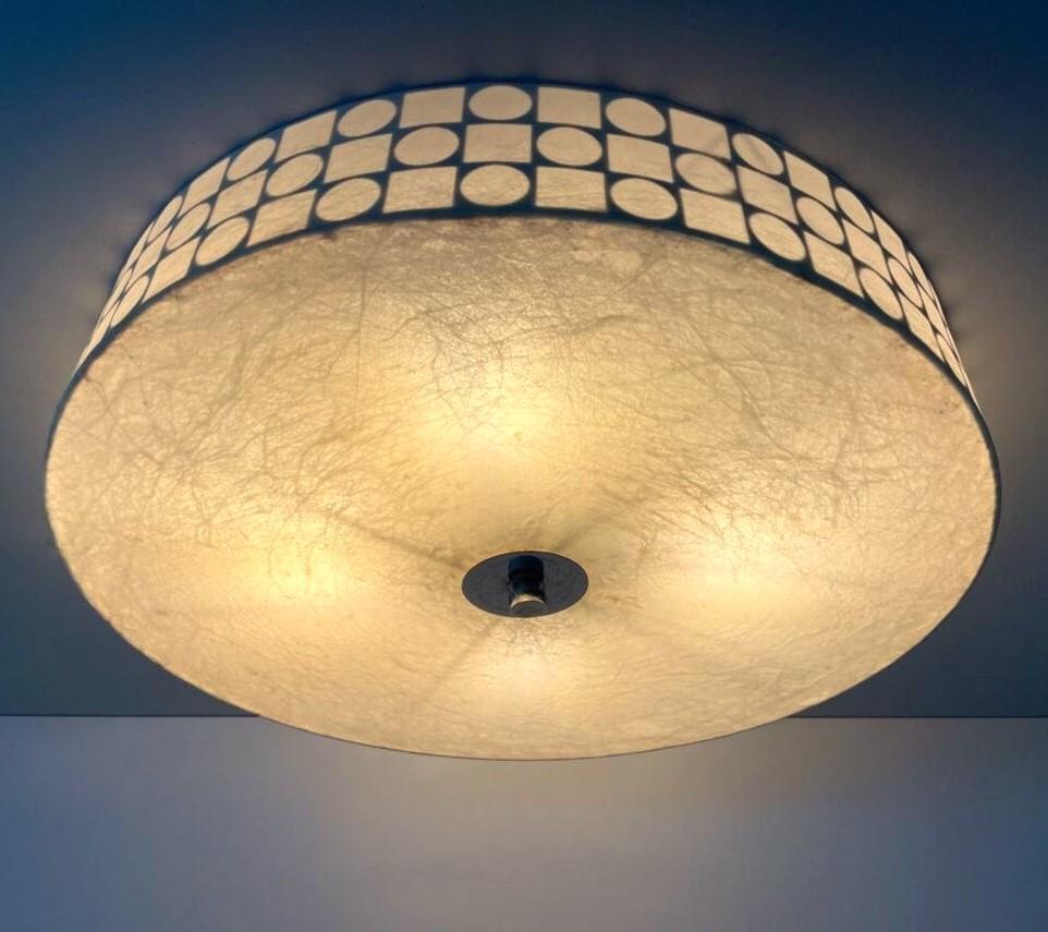Large Cocoon Flush Mount Goldkant Ceiling Light Castiglioni, Flos Style, 1960s For Sale 5