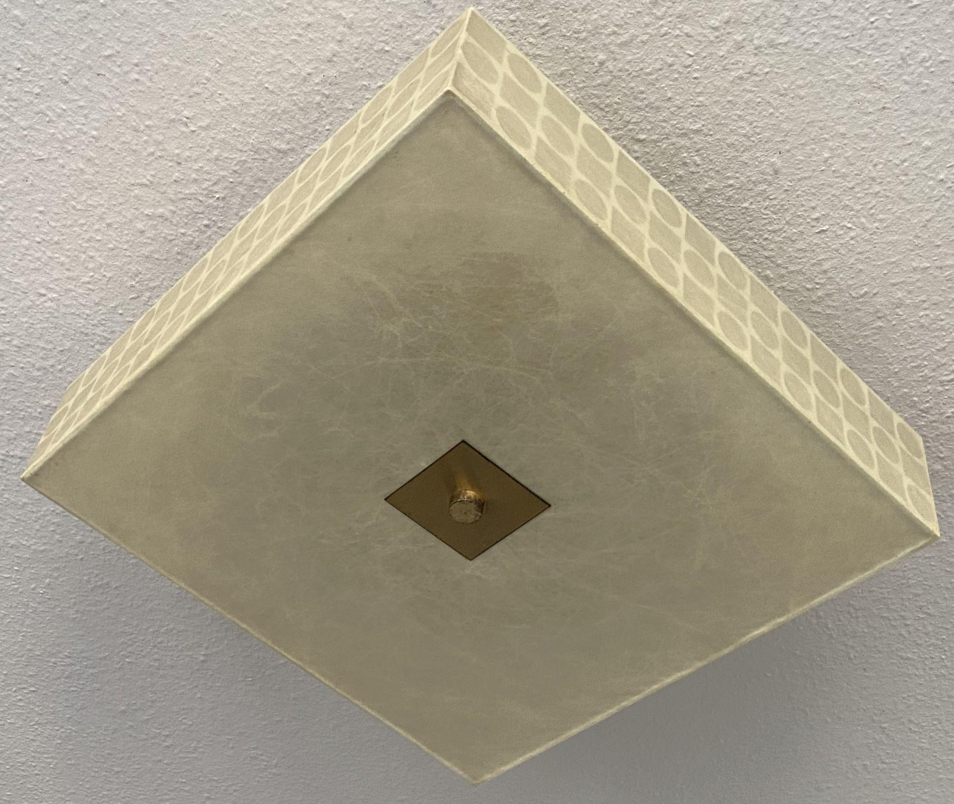 Mid-Century Modern Large Cocoon Flush Mount Goldkant Ceiling Light Castiglioni, Flos Style, 1960s For Sale