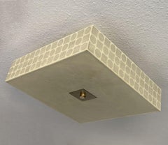 Large Cocoon Flush Mount Goldkant Ceiling Light Castiglioni, Flos Style, 1960s