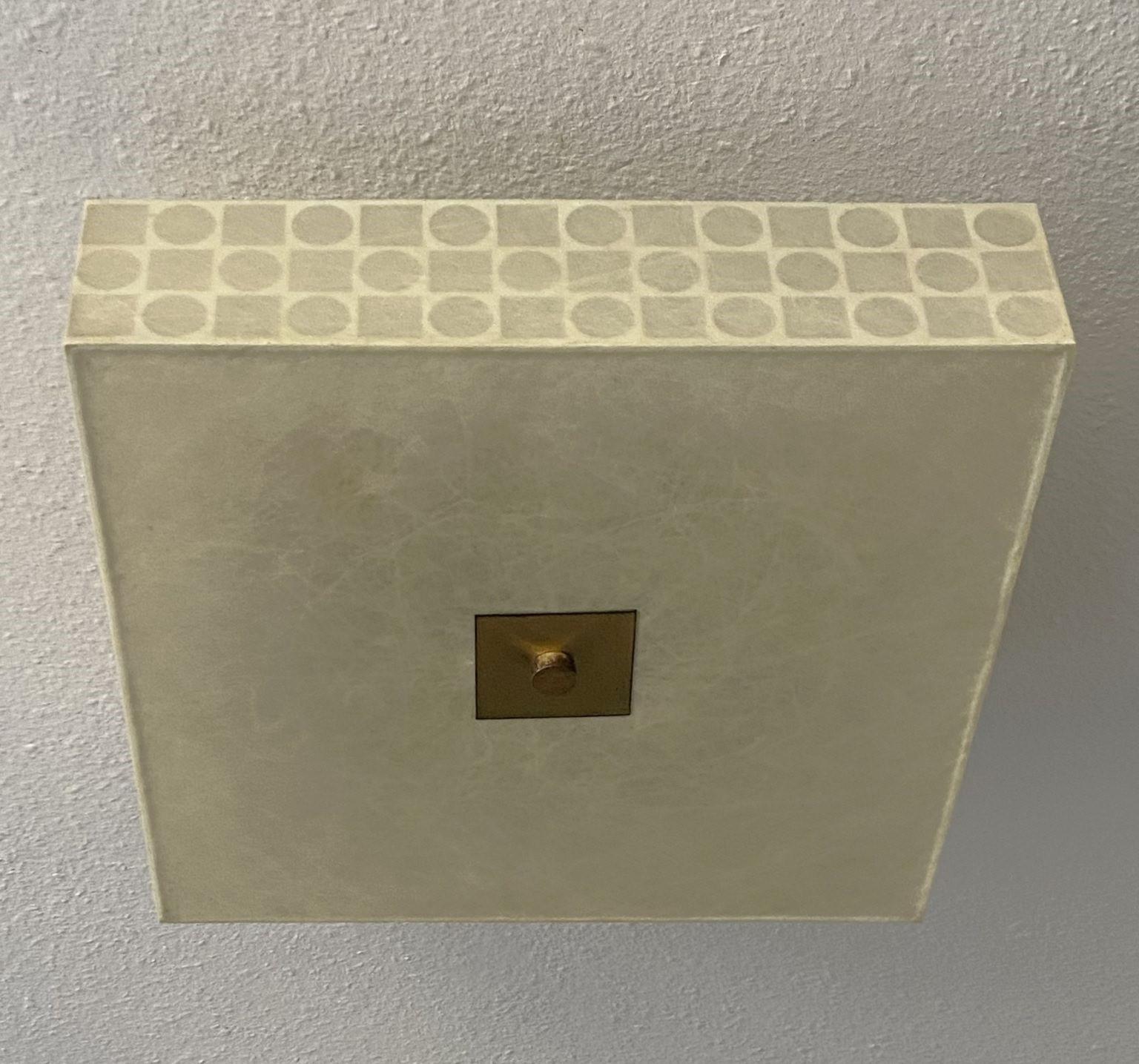 German Large Cocoon Flush Mount Goldkant Ceiling Light Castiglioni, Flos Style, 1960s For Sale