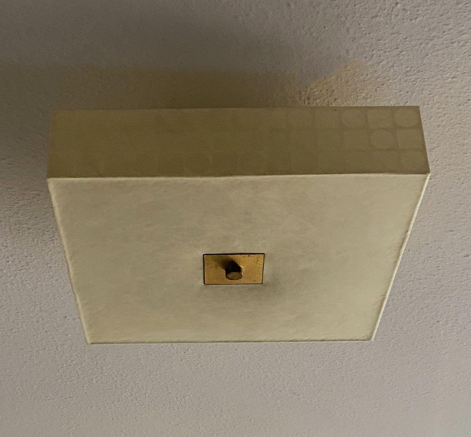 Hand-Crafted Large Cocoon Flush Mount Goldkant Ceiling Light Castiglioni, Flos Style, 1960s For Sale